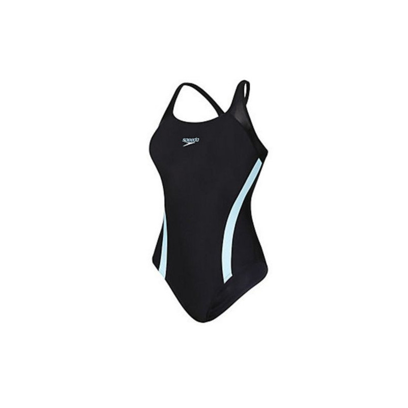 Speedo FluidFuse Ess Pullback naisten uimapuku musta/sininen koko 32