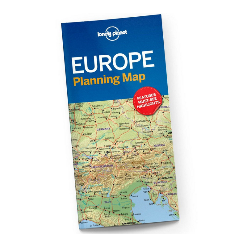 Lonely Planet Eurooppa tiekartasto, suunnittelukartta