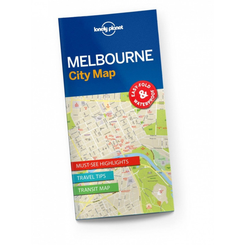 Lonely Planet Melbourne City Map, Melbourne kaupunkikartta