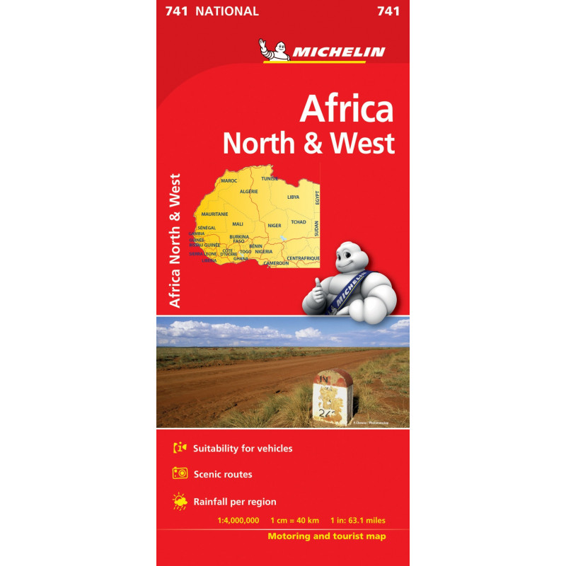 Michelin Pohjois- ja Länsi-Afrikka Kartta