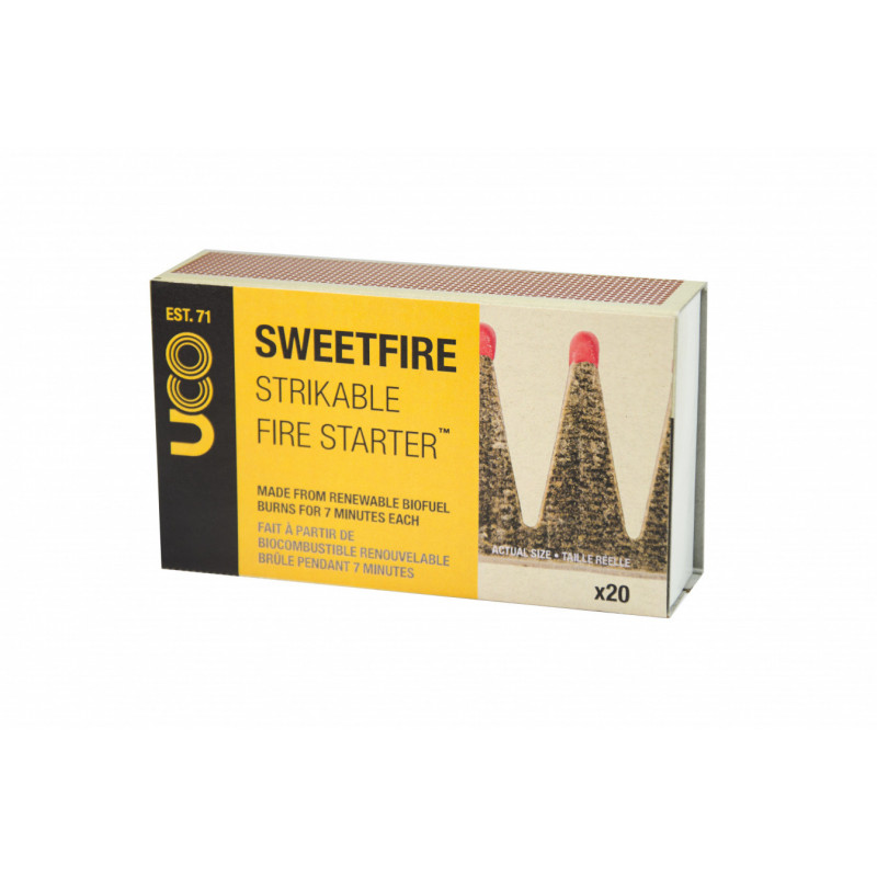 UCO SweetFire Strikeable sytytyspalat 20kpl