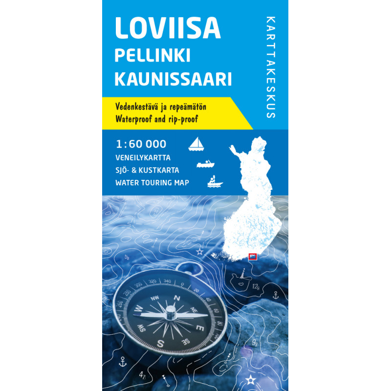 Karttakeskus Loviisa Pellinki Kaunissaari, veneilykartta 1:60 000