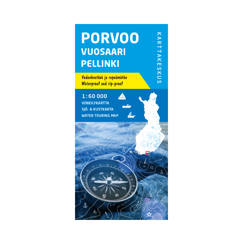 Karttakeskus Porvoo Vuosaari Pellinki, veneilykartta 1:60 000