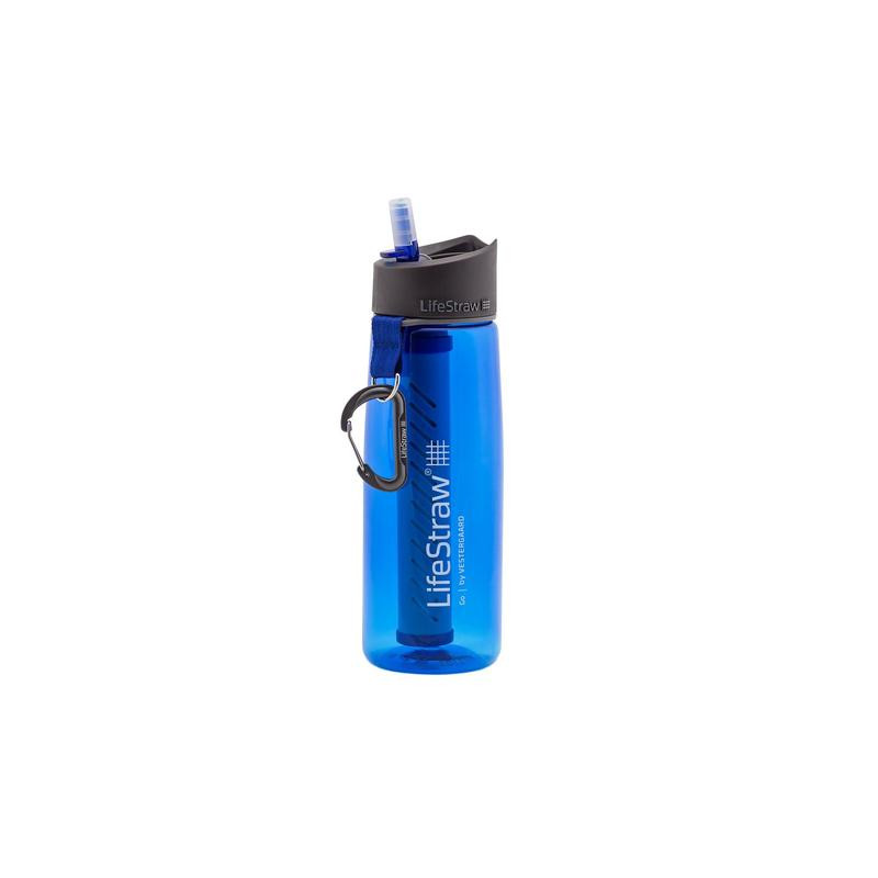 LifeStraw Go water filter bottle 650ml, vedenpuhdistuspullo, sininen