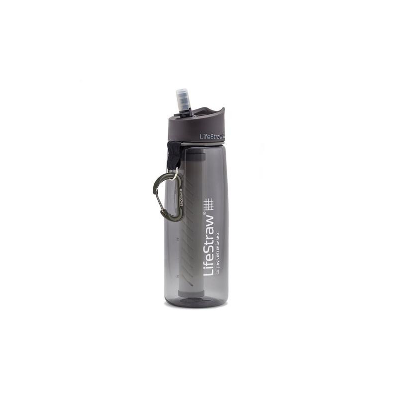 LifeStraw Go water filter bottle 650ml, vedenpuhdistuspullo, harmaa