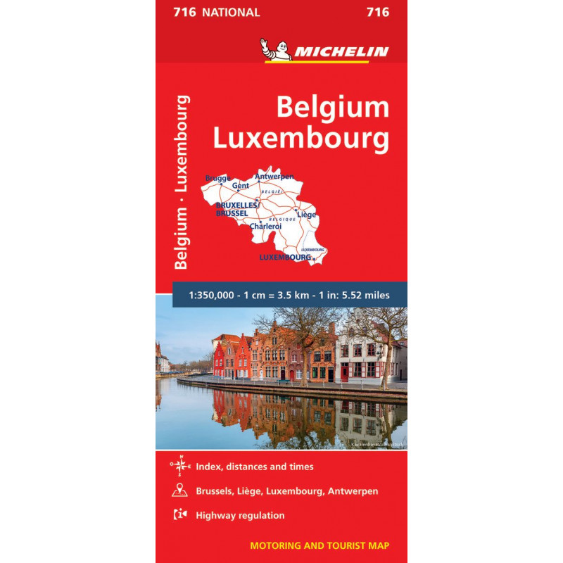 Michelin Belgia Luxemburg 2022 tiekartta