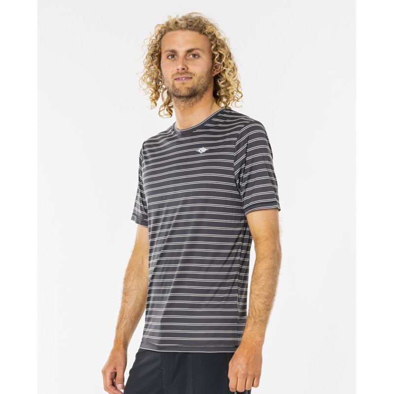 Rip Curl Plain Stripe Short Sleeve UV Tee - Miesten UV T-paita XS