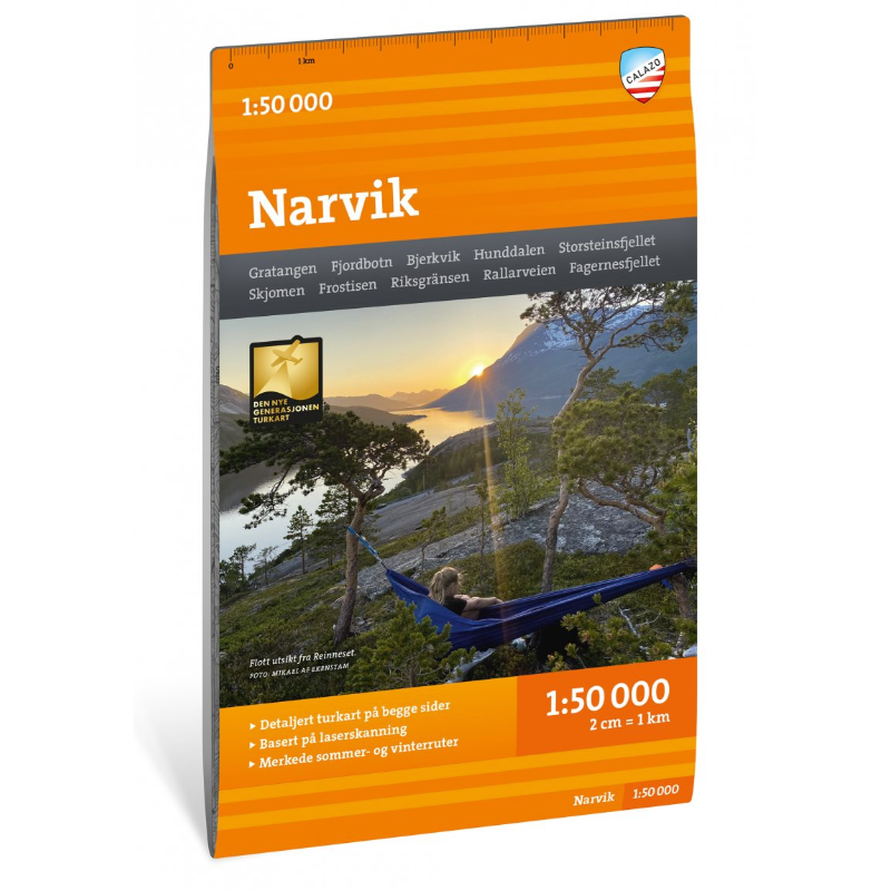 Calazo Narvik 1:50.000 retkeilykartta
