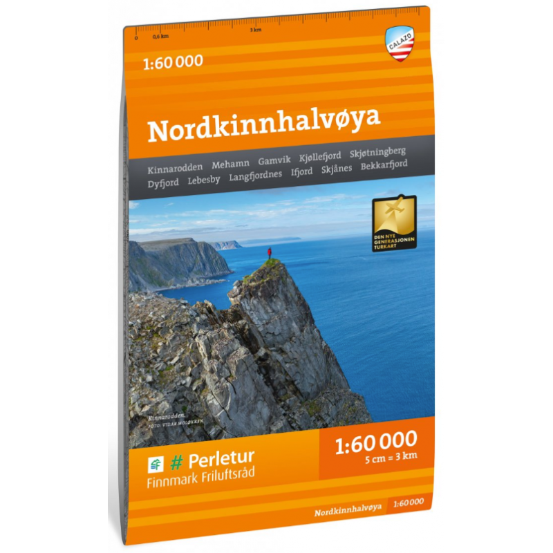 Calazo Nordkinnhalvøya 1:60.000 retkeilykartta
