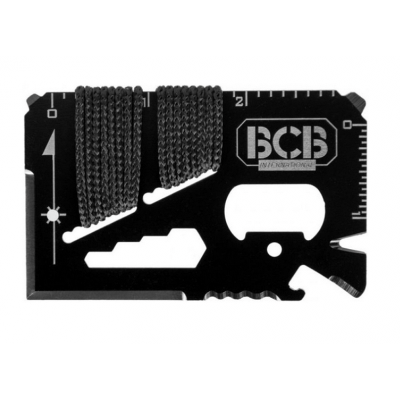 BCB Pocket Survival Tool selviytymistyökalu nahkapussissa