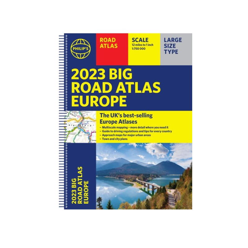 Philip's Big Road Atlas Eurooppa (A3 koko)
