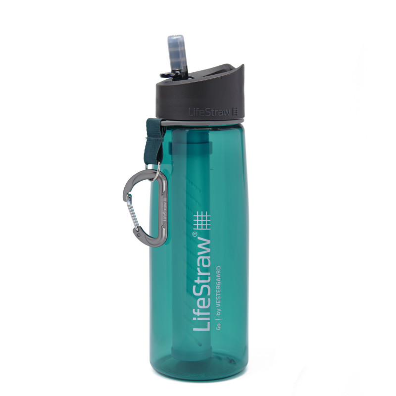 LifeStraw Go water filter bottle 650ml, vedenpuhdistuspullo, dark teal
