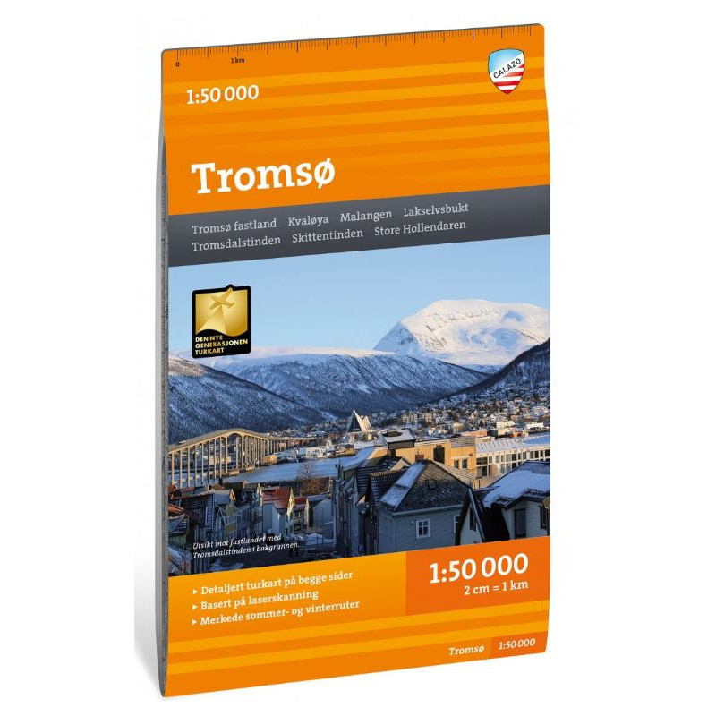 Calazo Tromsø 1:50.000 retkeilykartta